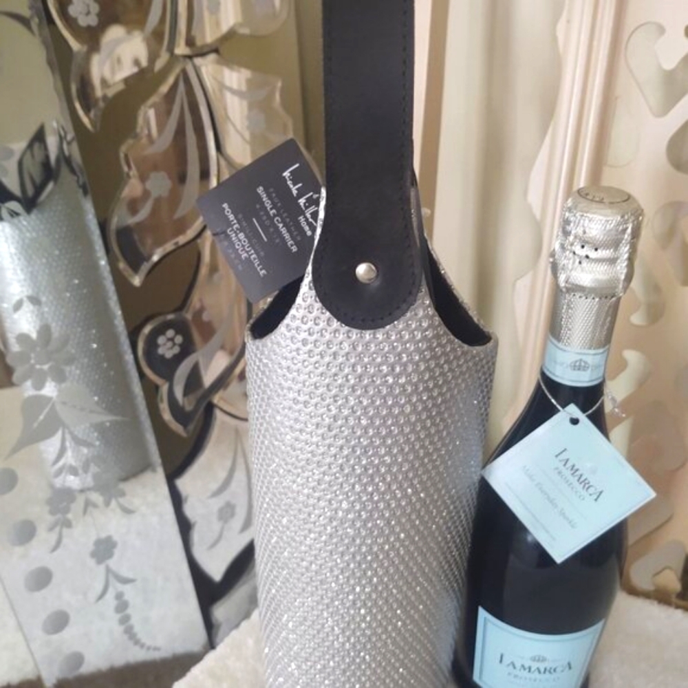 NWt Nicole Miller 🍾Diamond Bottle Carrier~ Champs/Prosecco/Wine